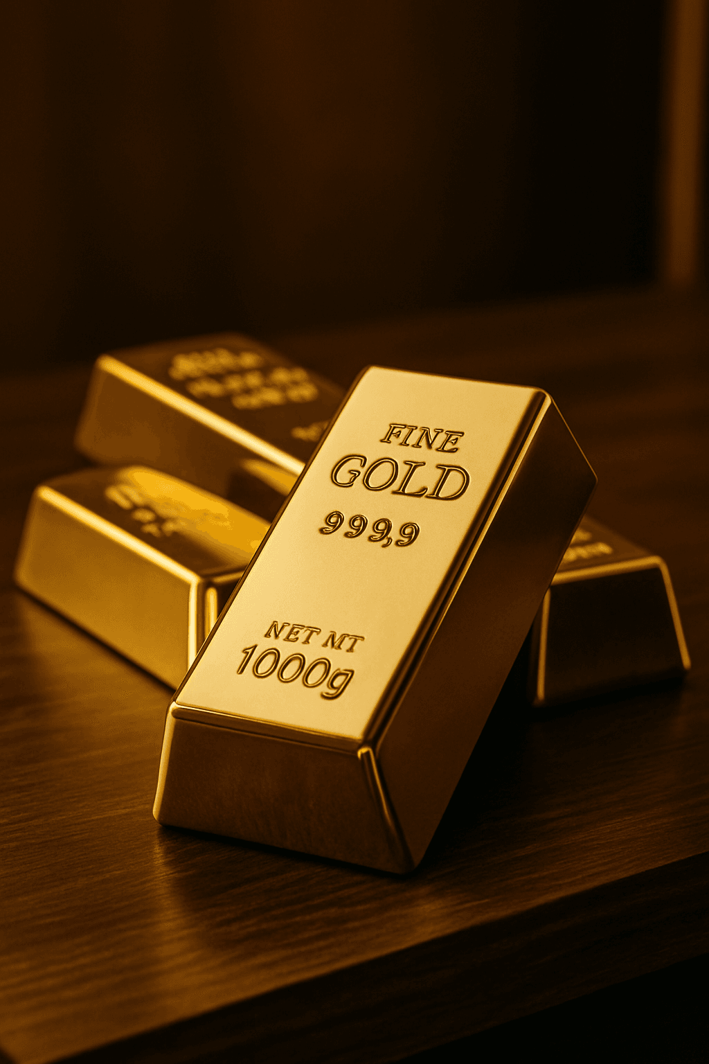 Lingotes de oro físico como inversión segura en 2025.