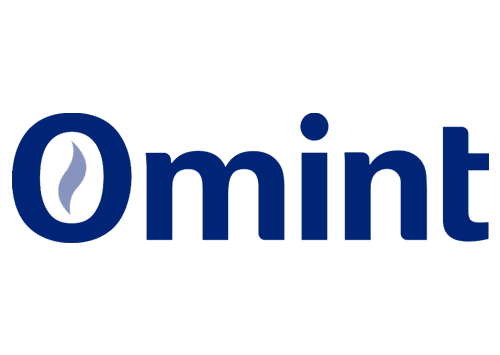 logotipo do convenio medico omint, informando que ele é aceito na clinica