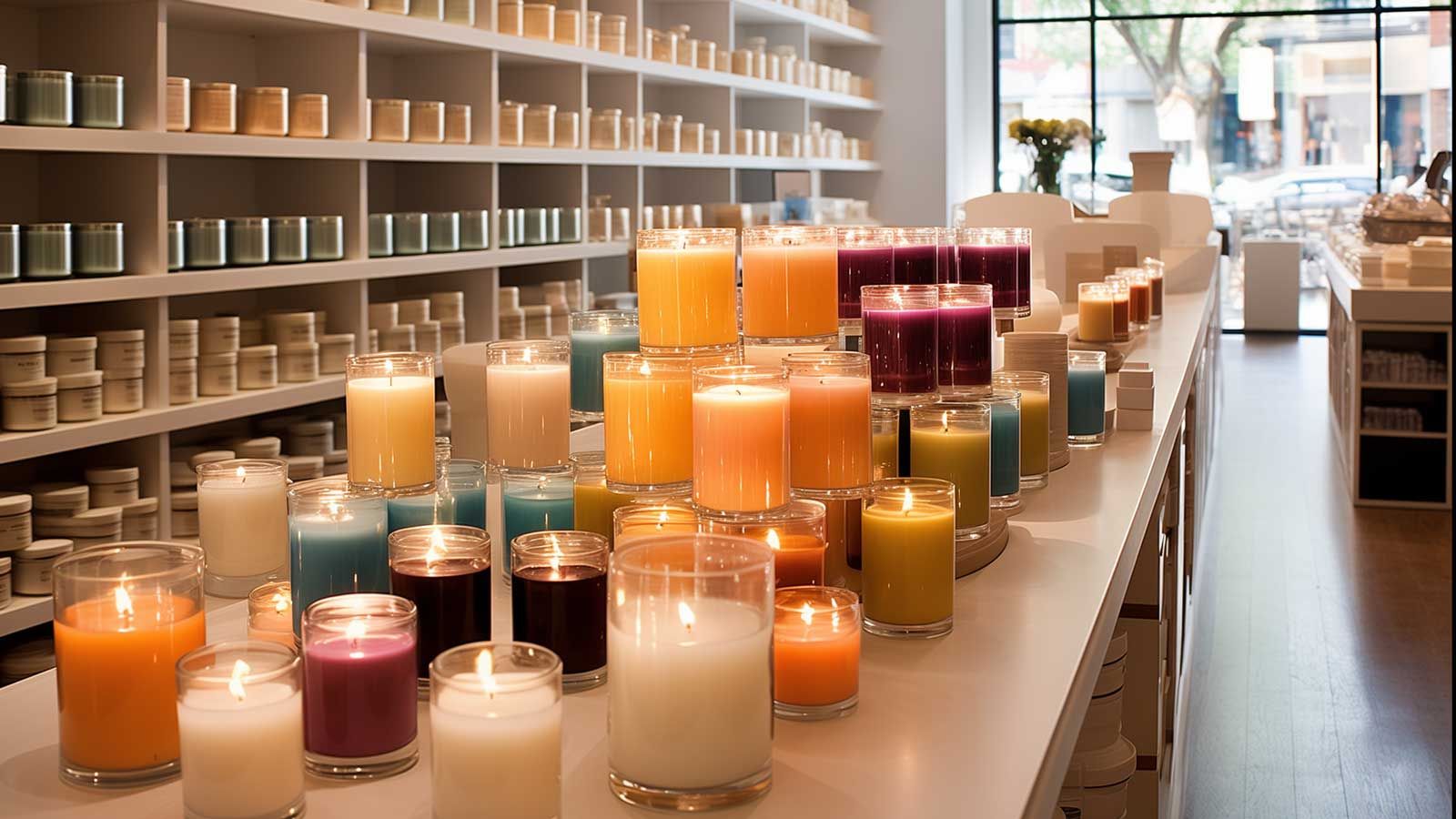 Magasin de bougie artisanale. Magasin de bougie artisanale.
