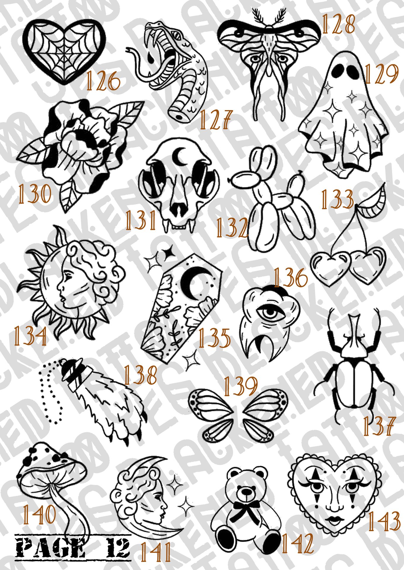 Previous years tattoo flash page 12
