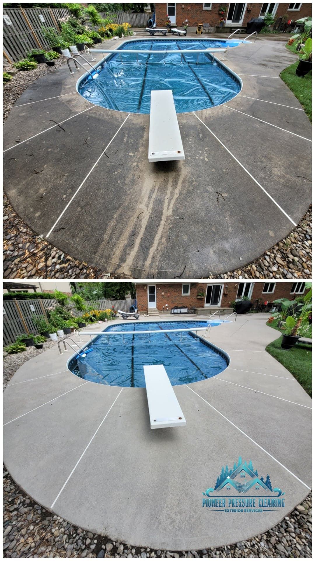 Concrete cleaning result