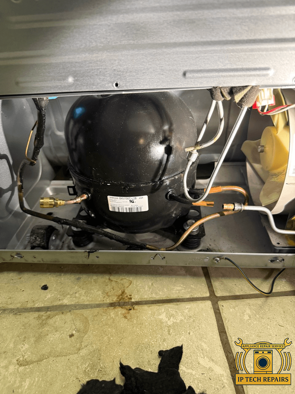 Professional Samsung refrigerator compressor replacement in Sherman Oaks by licensed appliance repair technicians.