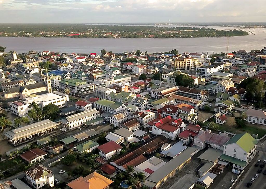 3D Futuristic Map of South America on Digital Background