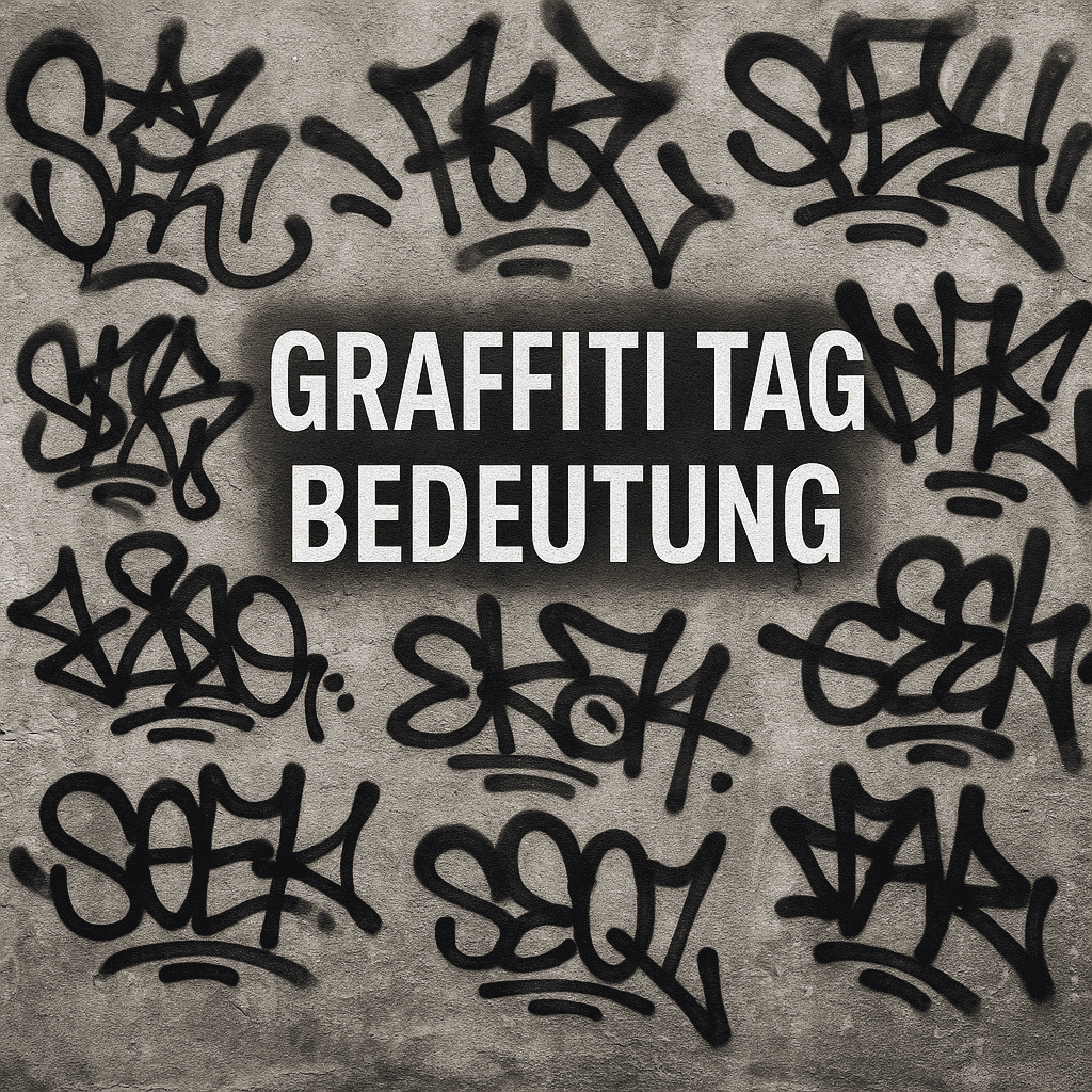 Detailansicht einer urbanen Betonwand mit verschiedenen schwarzen Graffiti-Tags – Ausdruck individueller Stilrichtungen und kultureller Bedeutung.