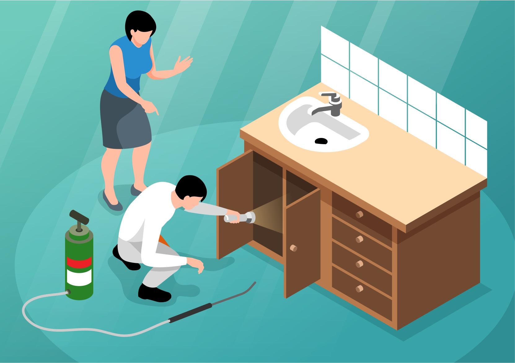 temperature differences, rodent nests, termite colonies, moisture meters, humidity levels,