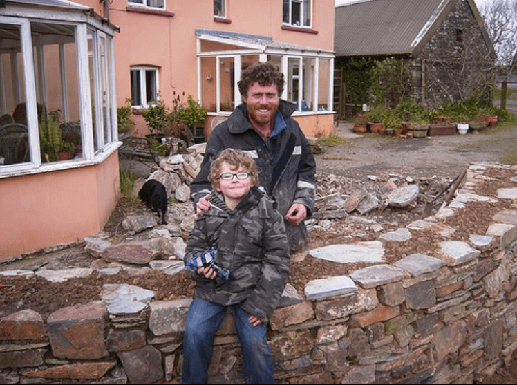 Patrick on a stone job in Cornwall