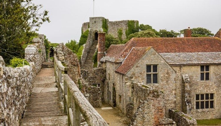 Carisbrooke Castle walls and views