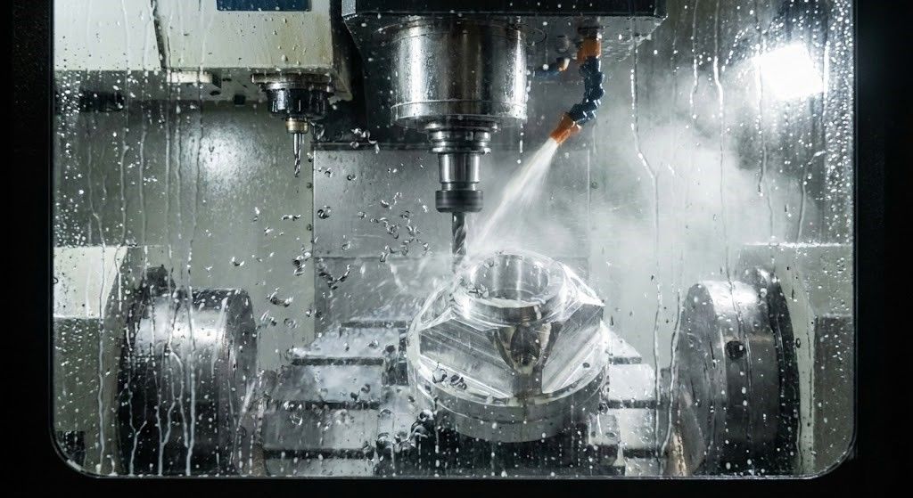 Dynamic Close-up of CNC Machining Dynamic Close-up of CNC Machining