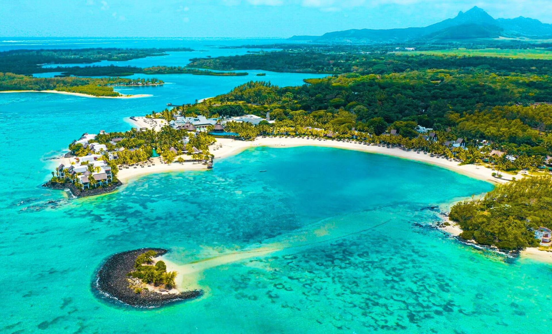 Ile Maurice vue aérienne.