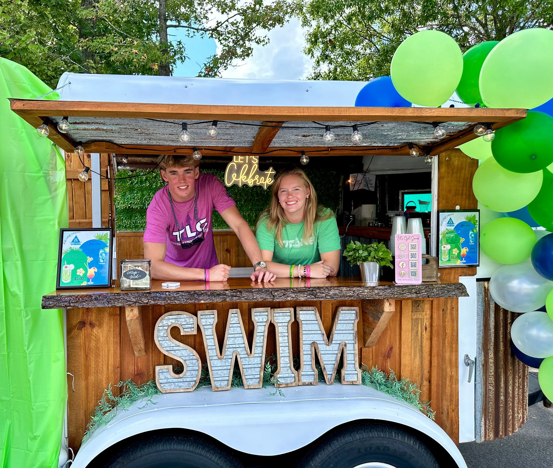 The Hitching Post horse trailer mobile bar — Lisa & Olivia, Cary NC