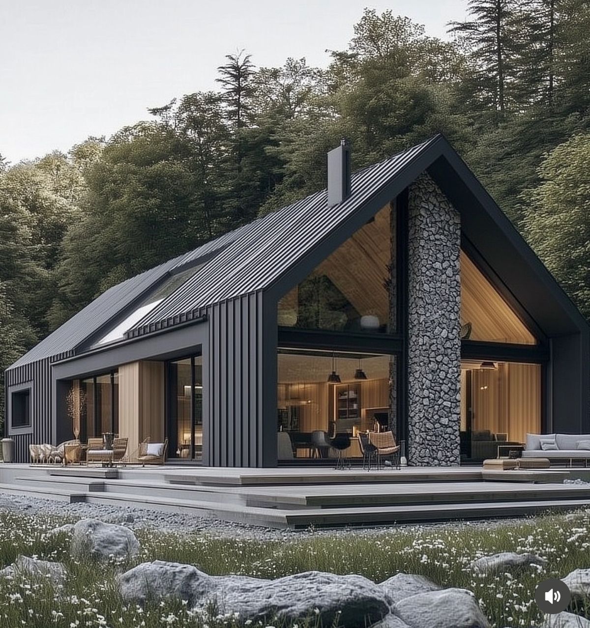 Ready for unloading panels of a wooden prefabricated house. Crane boom at the back. Ready for unloading panels of a wooden prefabricated house. Crane boom at the back.