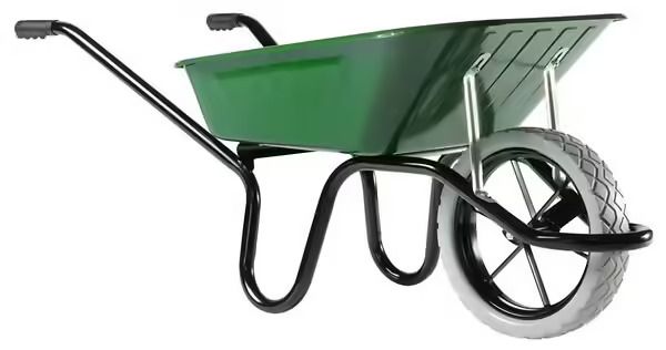 Brouette Aktic premium galva 100 avec roue increvable - Kaki HAEMMERLIN