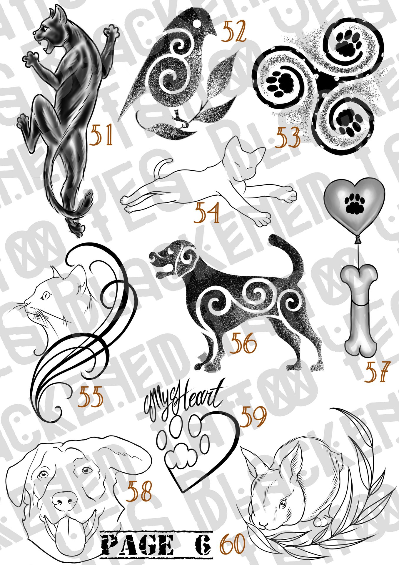 Previous years tattoo flash page 6