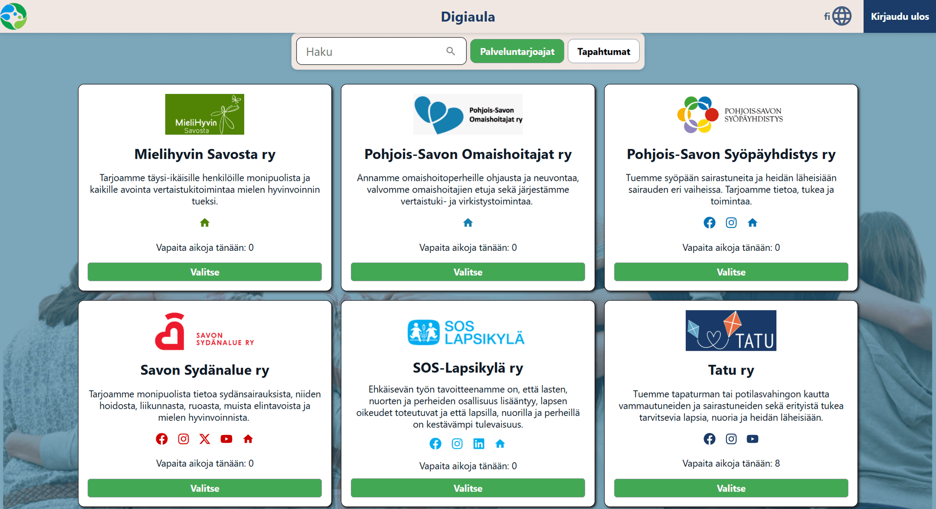 Digiaulan palveluntarjoajat