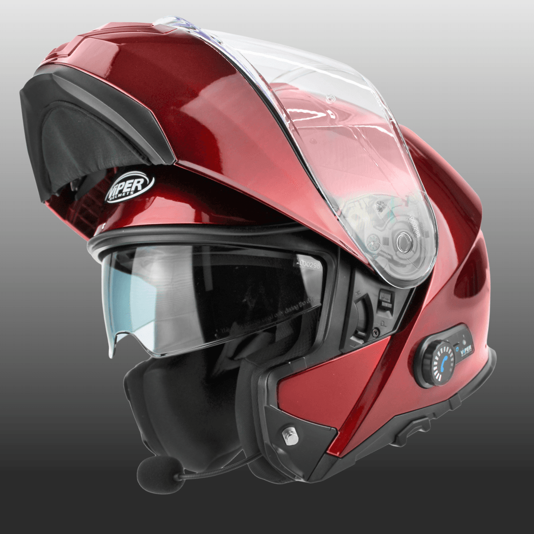 Casco Moto Modulare Viper RSV191 BL+ 3.0 Pinlock Bluetooth – Colore Raze Grey, Taglia XL. Omologato ECE22.06, Con Sistema Interfono Blinc Integrato, Doppia Visiera E Comfort Totale. - 2