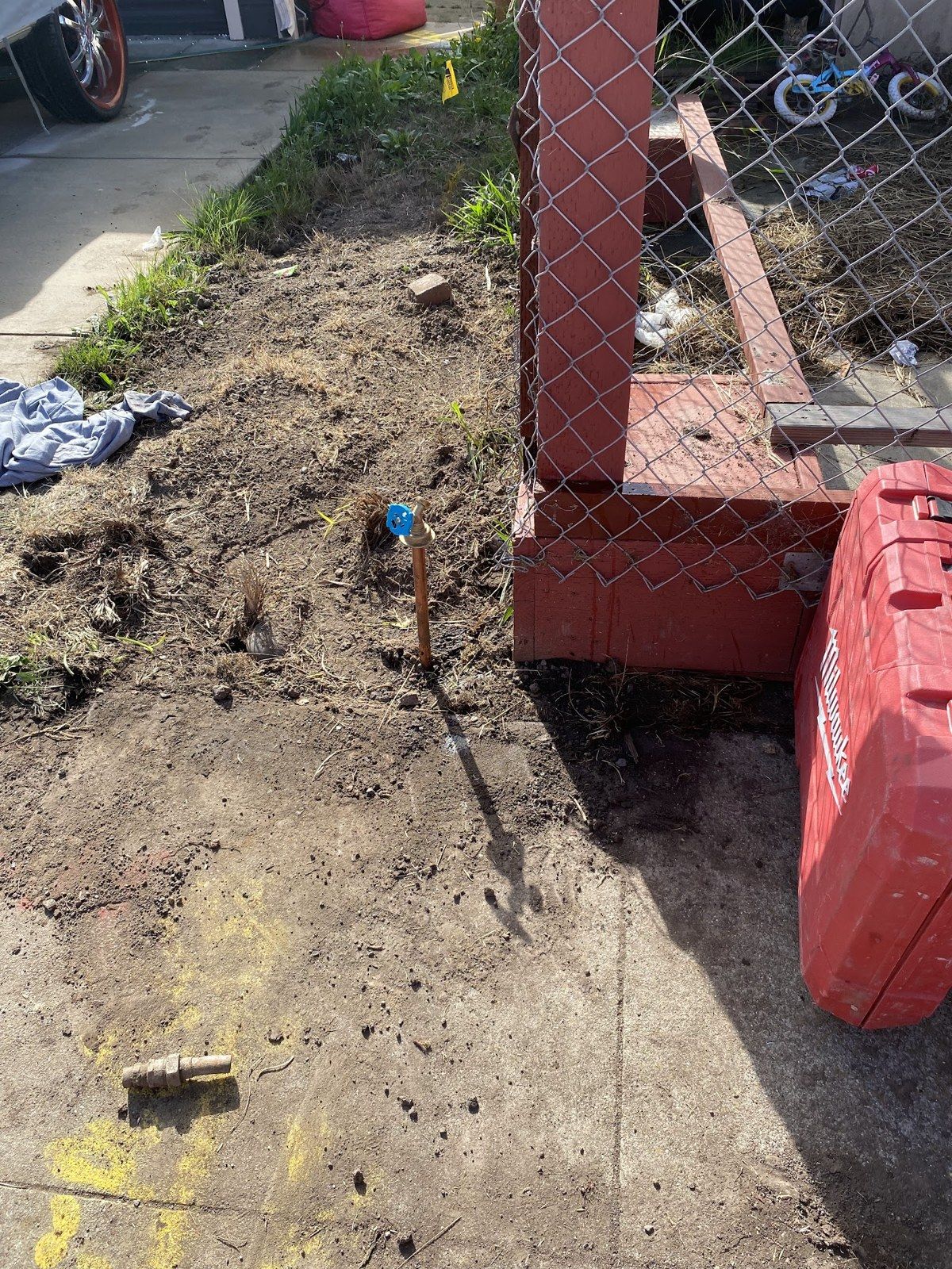 Richmond project, photo 09: Utility work area opened for access