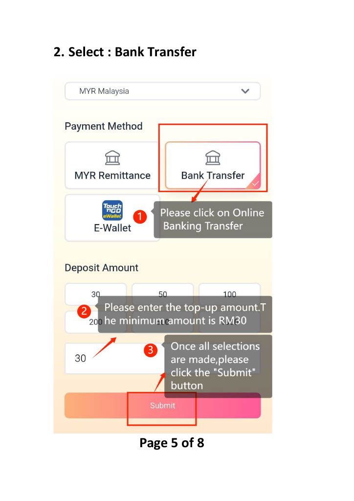 How to deposit on cm8play