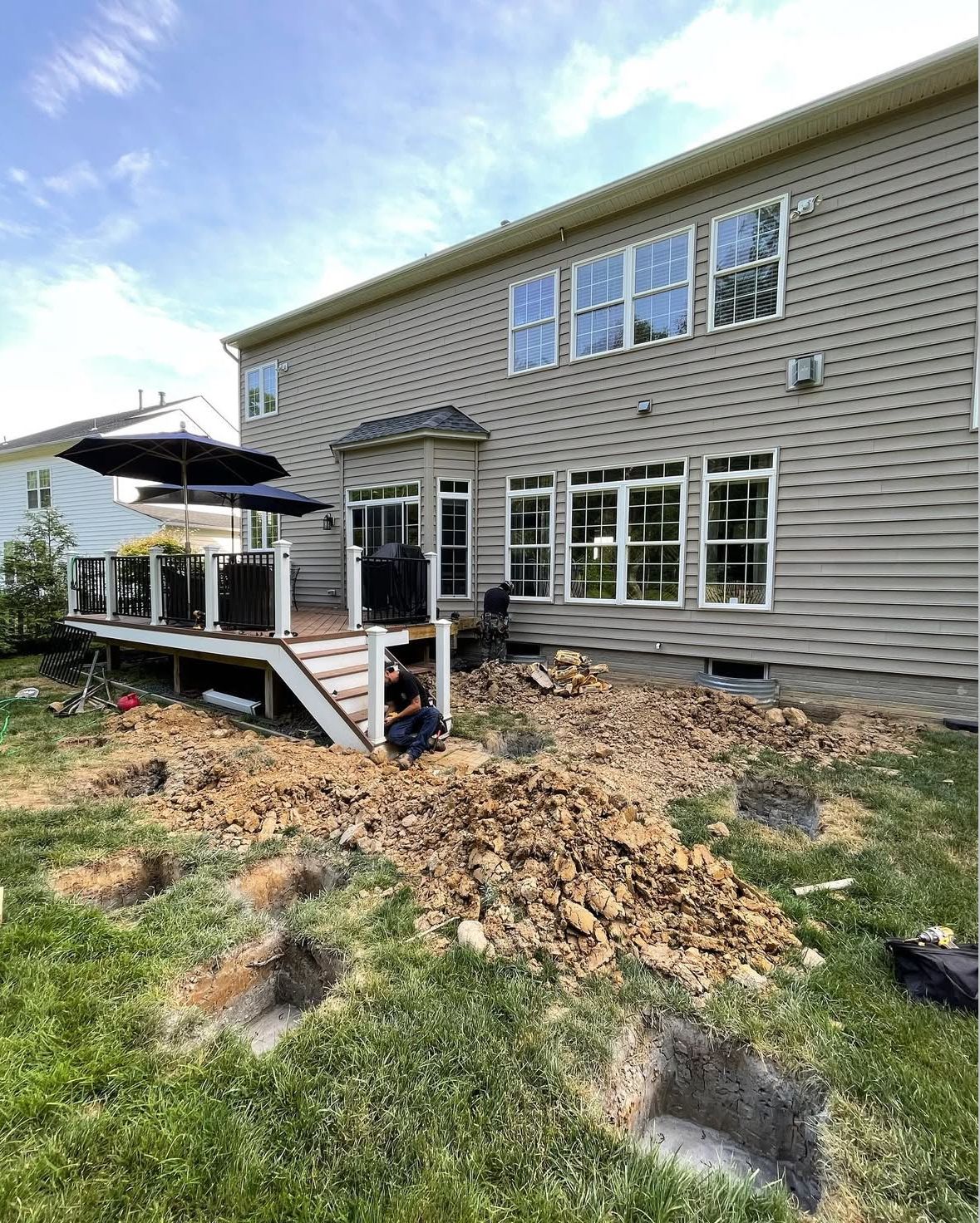 Exterior improvement before construction