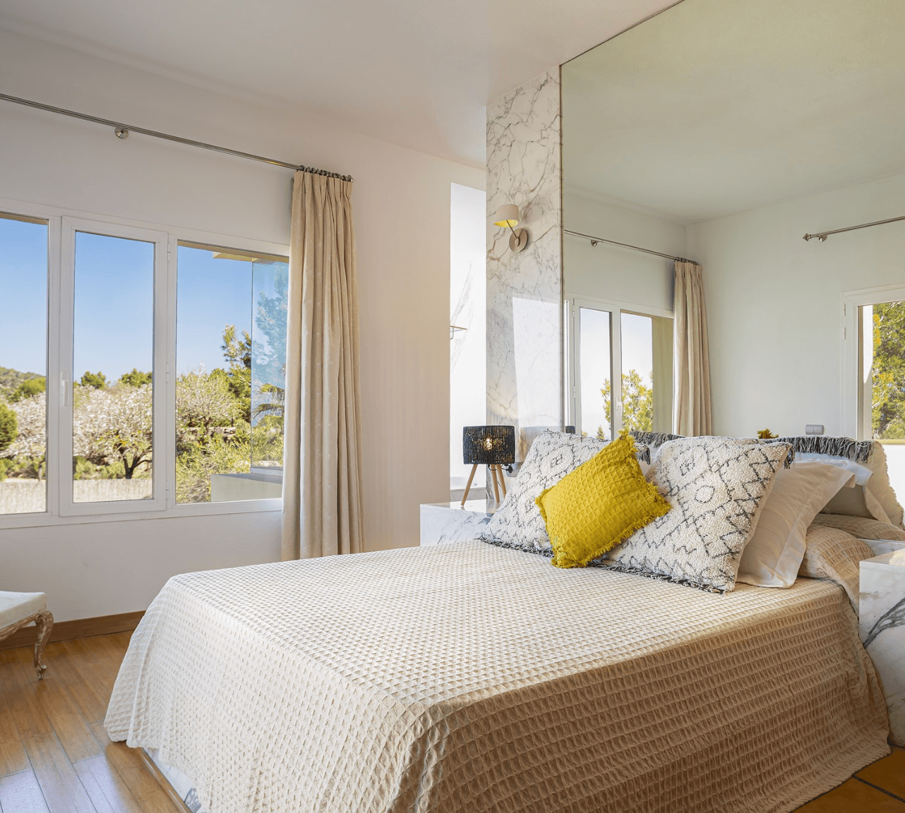 Luxury villa in Ibiza 2026 available for short stay and long stay, perfect holiday home or vacation home rental. Beautiful finca with private pool and garden, ideal for families or groups looking for a long-term house or short-term stay in Ibiza. Book your dream vacation home, holiday villa, or finca for an unforgettable Ibiza experience