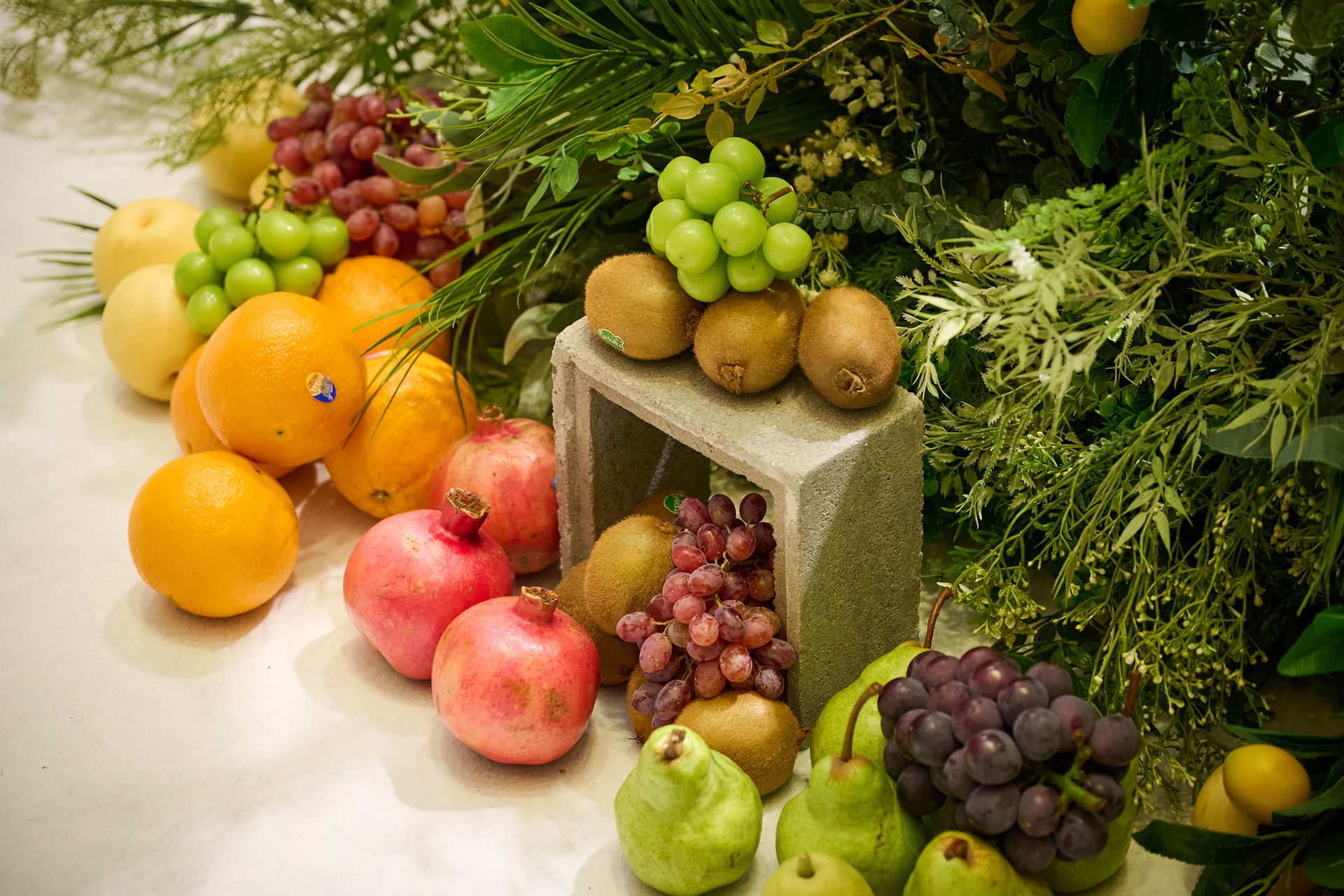 Fruits at Photo Backdrop as Display