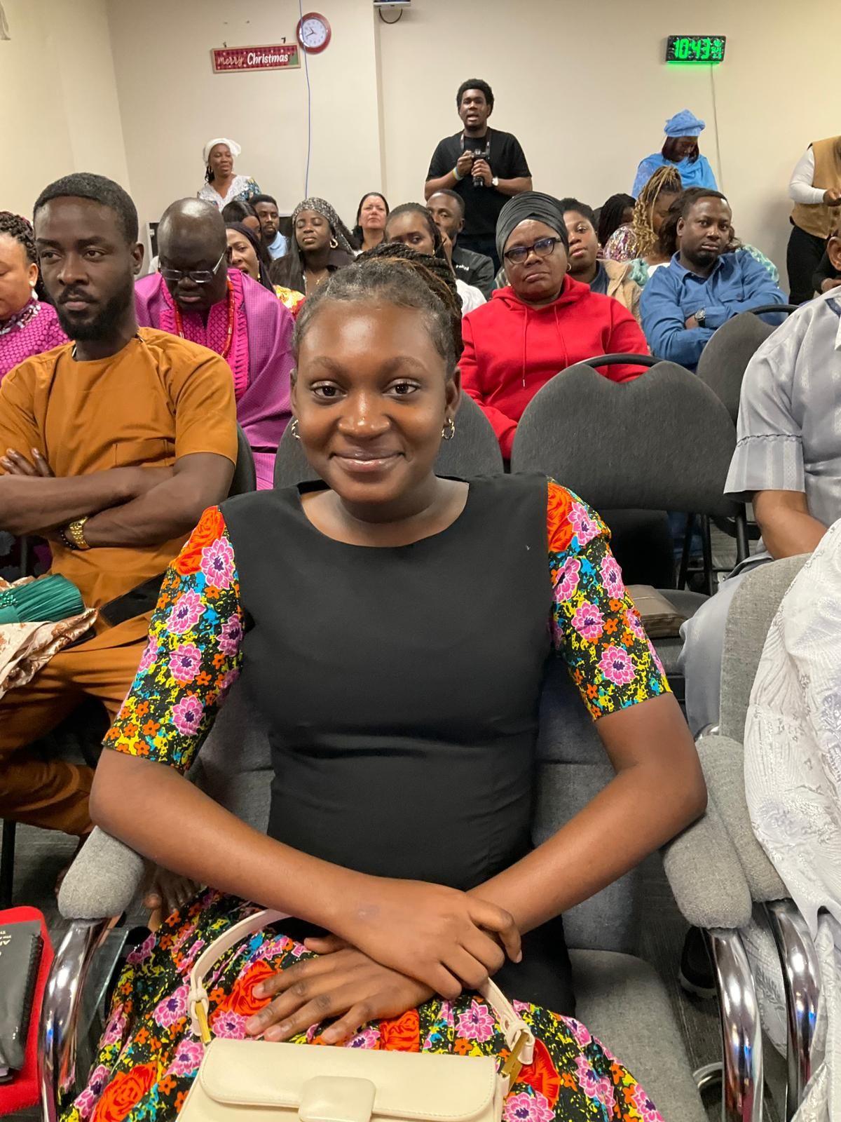 Disabled Man with family outside.