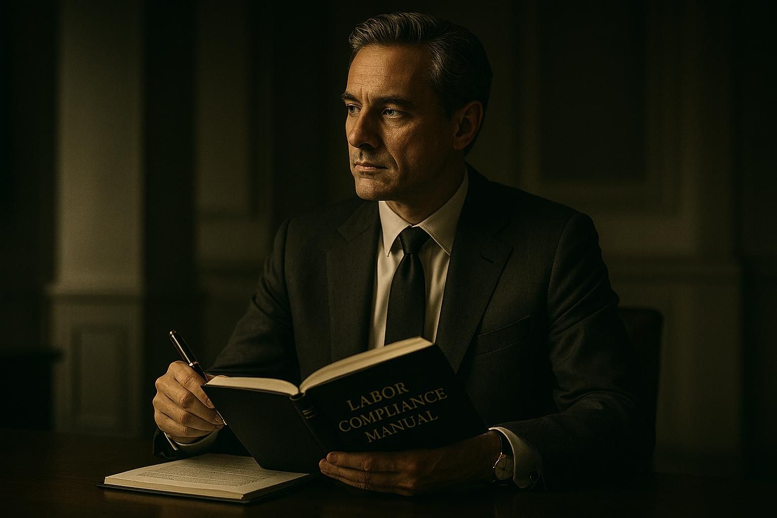 prevención empresarial compliance ejecutiva blanco y negro