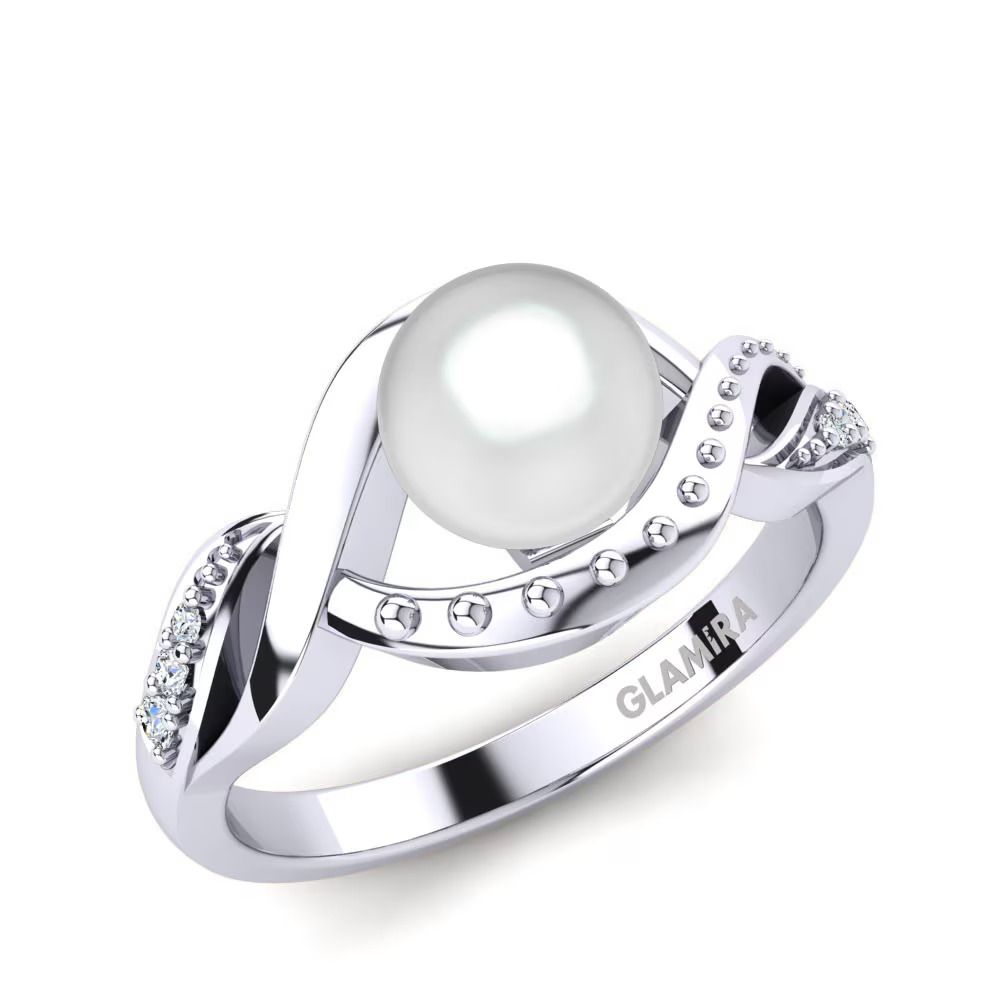 bague de promesse en argent avec une perle bague de promesse en argent avec une perle