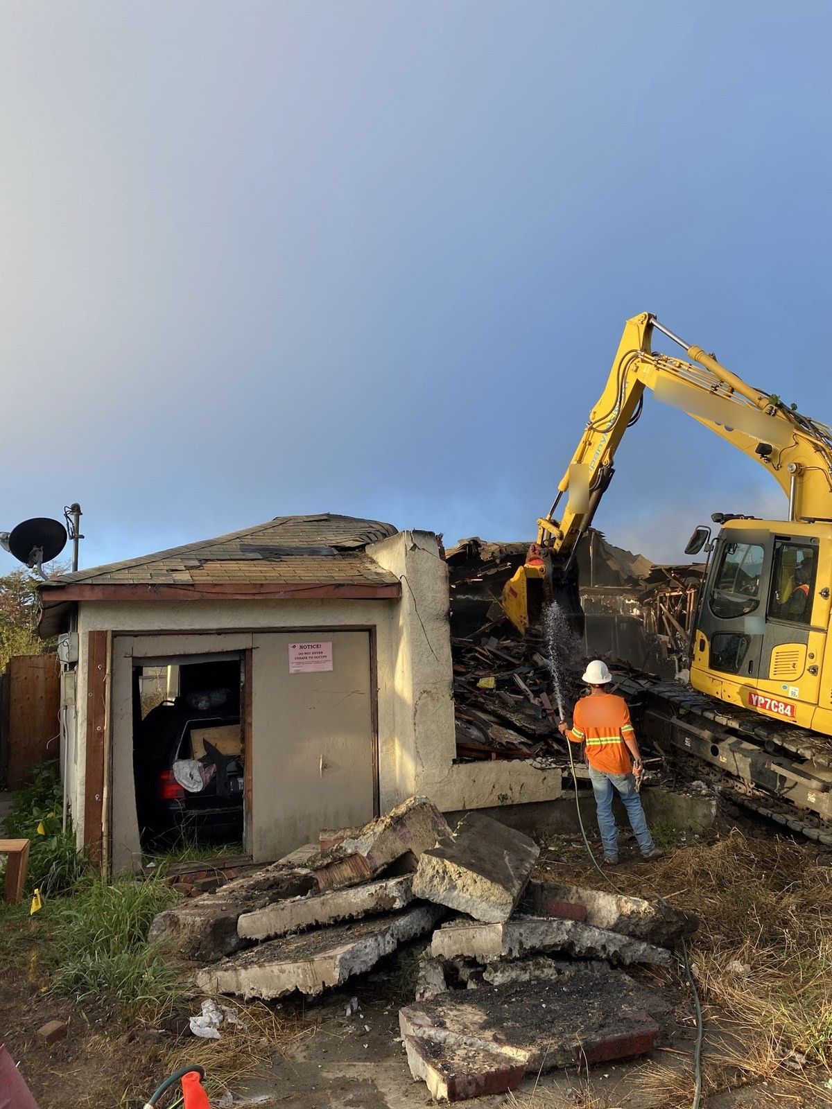 Richmond project, photo 12: Demolition underway at the structure