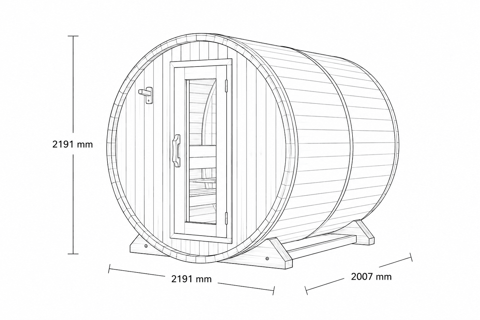 Dimensiones Sauna Harmony