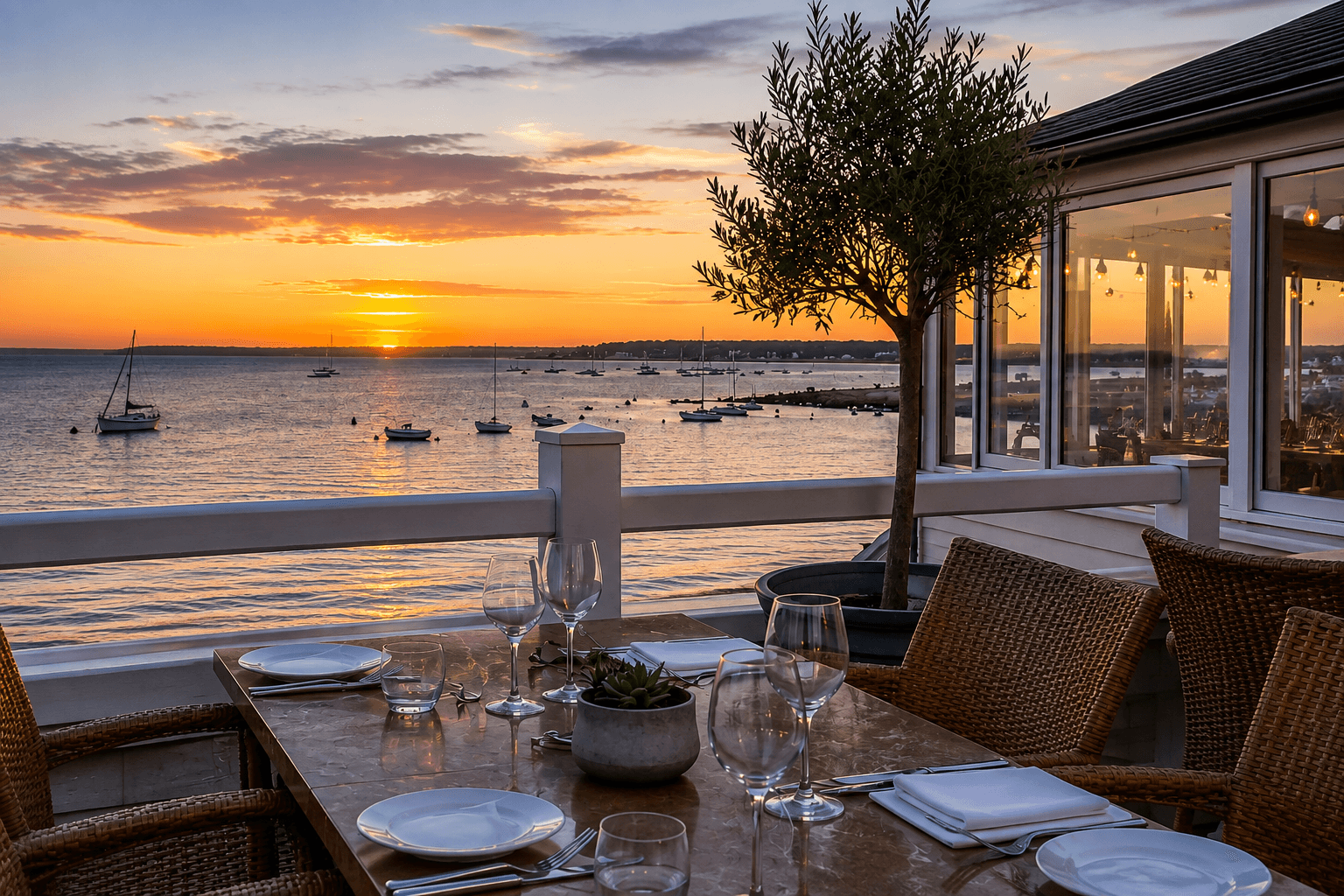Seaview dining and waterfront