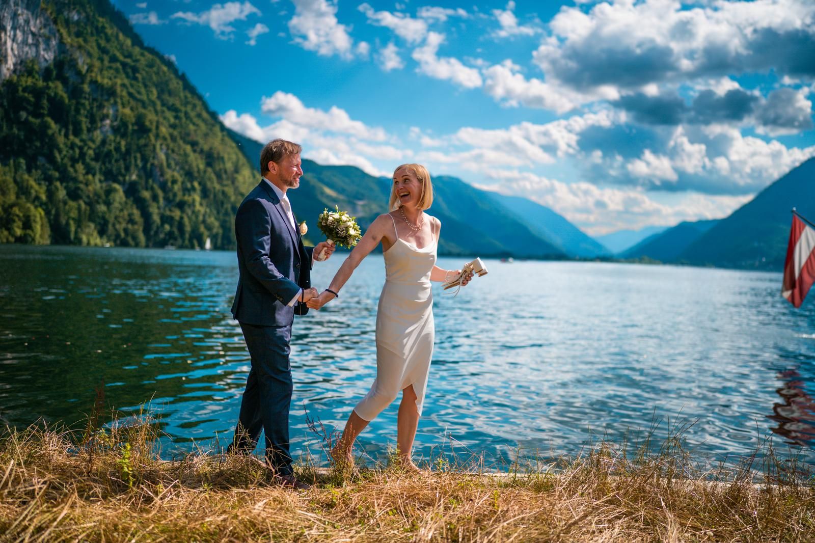 brautpaar shooting am traunsee in ebensee