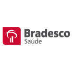 logotipo do convenio medico bradesco, informando que ele é aceito na clinica