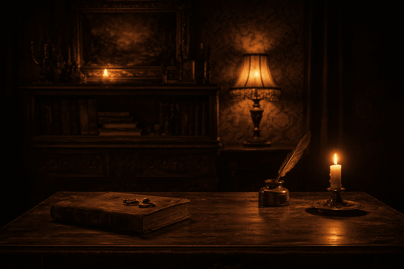 minimal gothic interior with cleared dark wood surface and soft shadows minimal gothic interior with cleared dark wood surface and soft shadows