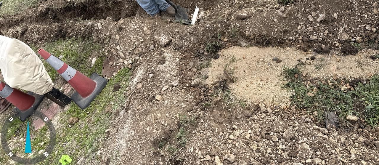 Private utility excavation work on a Texas property