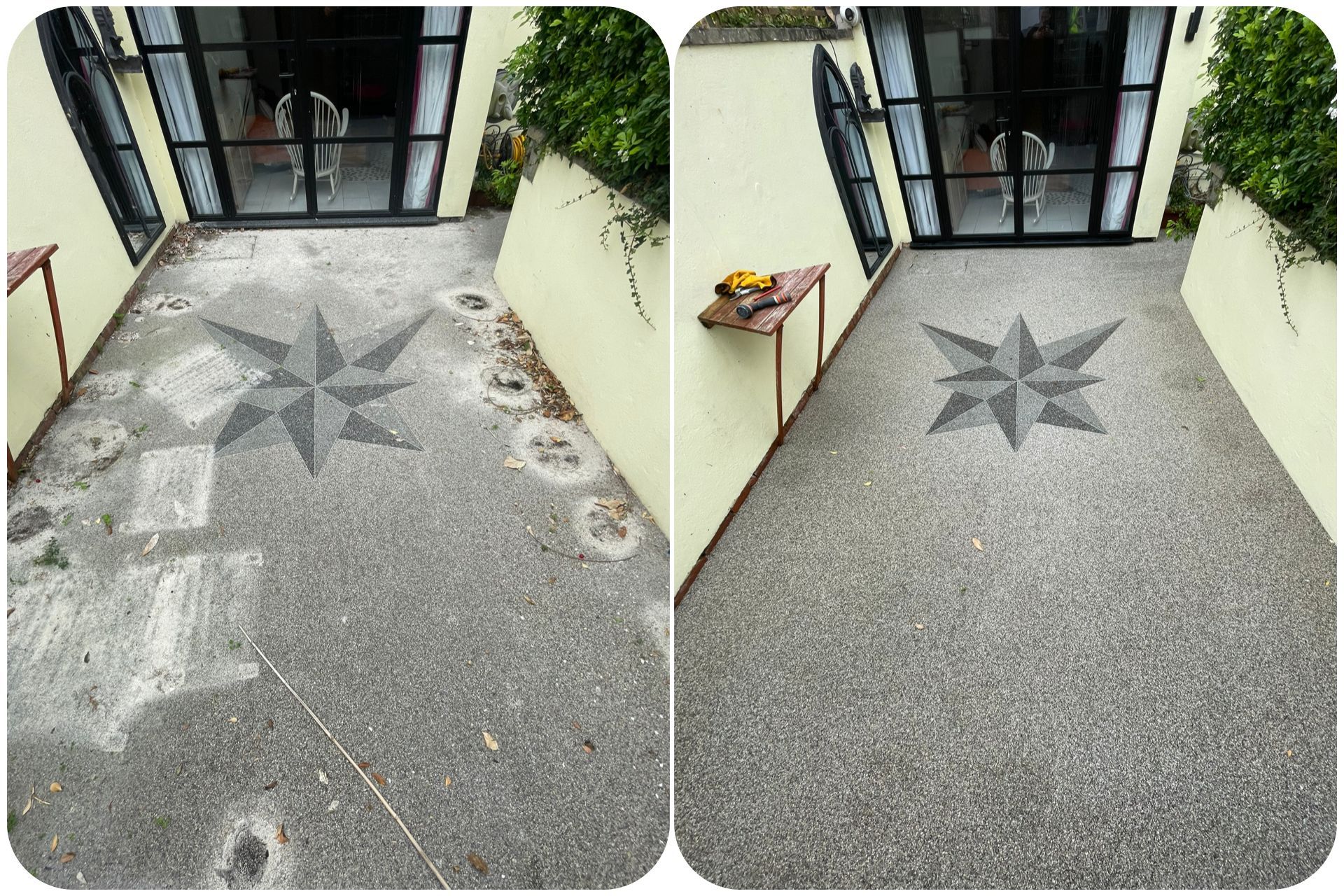Before and After Resin Bound Driveway Cleaning Before and After Resin Bound Driveway Cleaning