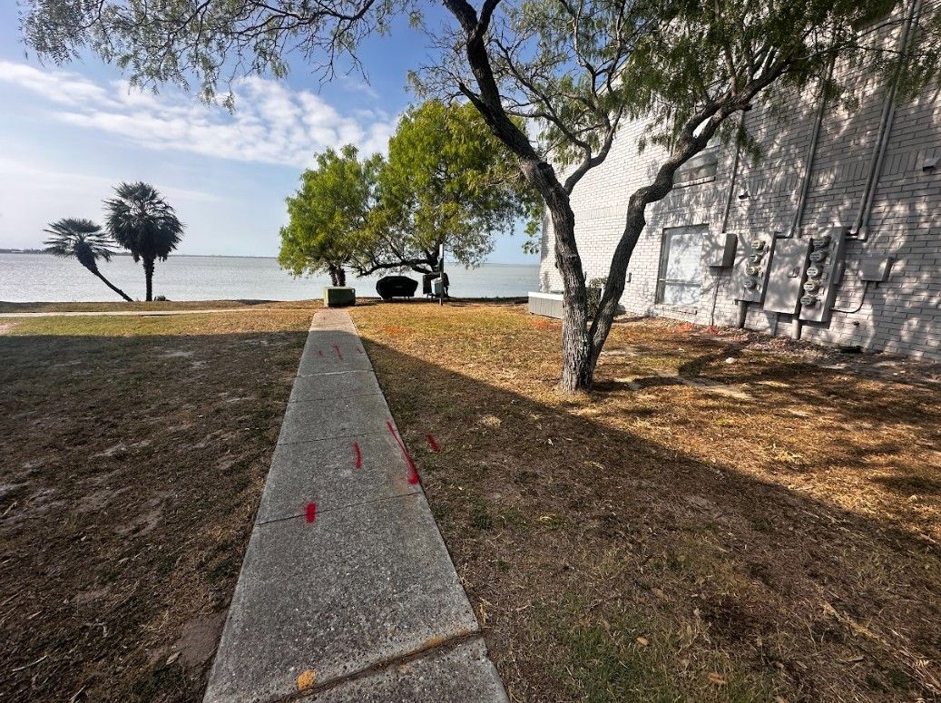 Utility locate at a waterfront property in Corpus Christi, TX