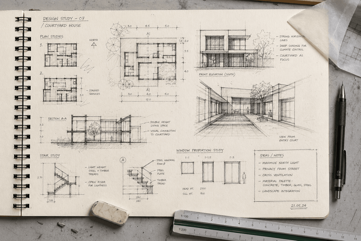 Page of an Architect Sketchbook