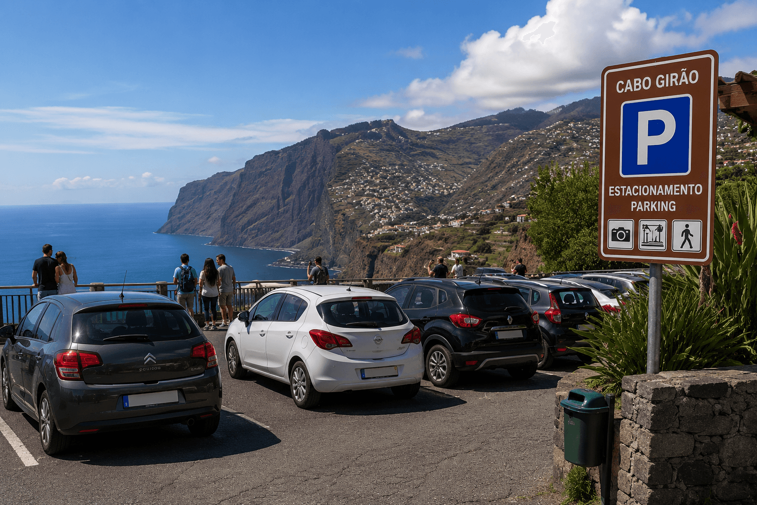 Free public parking near a popular attraction in Madeira. Free public parking near a popular attraction in Madeira.