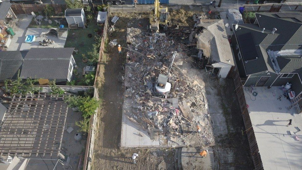 Richmond project, photo 16: Aerial view of demolition progress