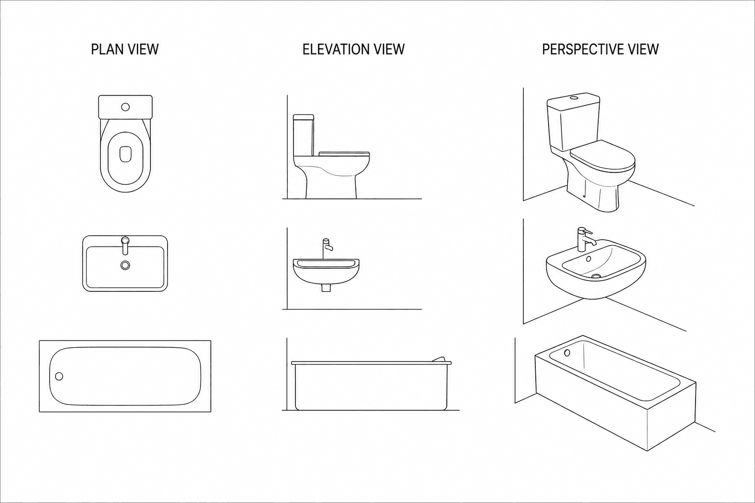 Bathroom Fixtures Representation