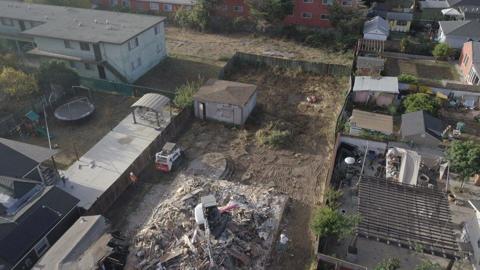 Richmond project, photo 17: Aerial view of the site and adjacent properties