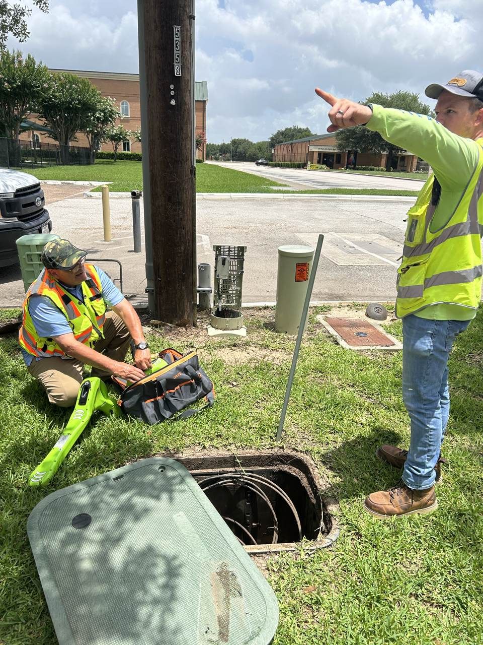 SiteTwin technician performing a subsurface utility investigation in Texas