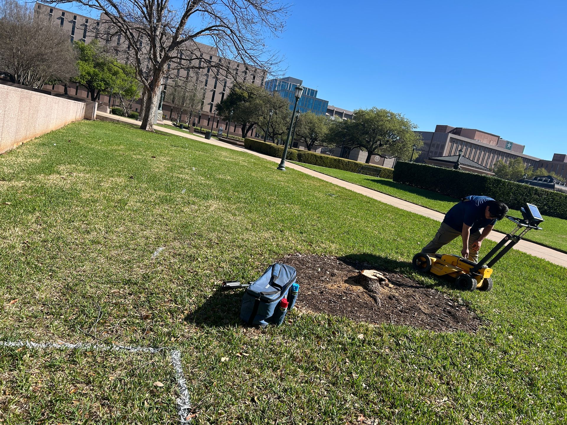 Utility locating and GPR scanning project at the Texas State Capitol in Austin, TX