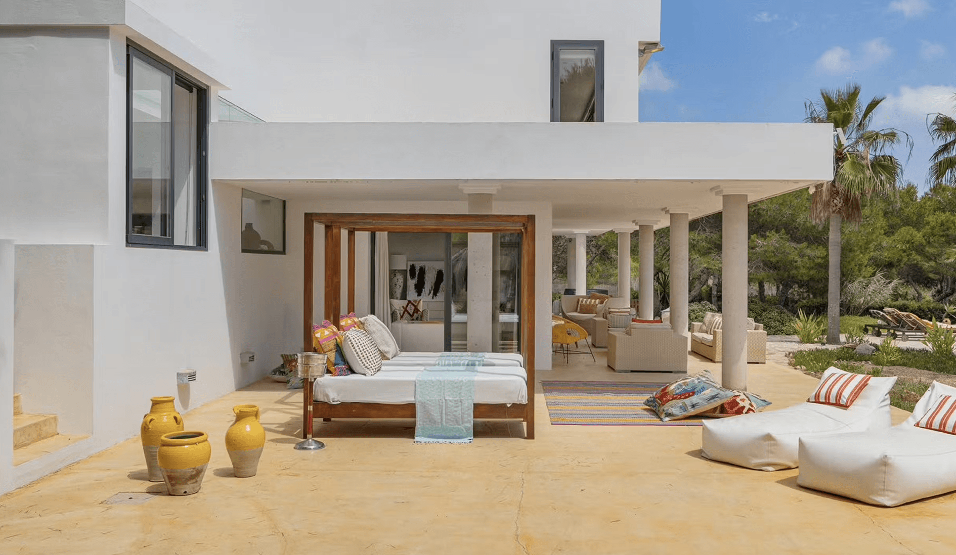 “Sunny summer day at Ses Illetes beach Formentera 2025 with crystal clear turquoise wate