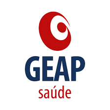 logotipo do convenio medico geap, informando que ele é aceito na clinica