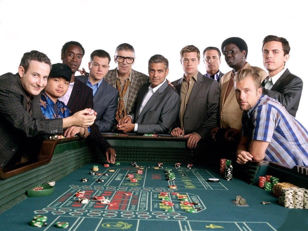 L'équipe entière du film Ocean's Eleven.