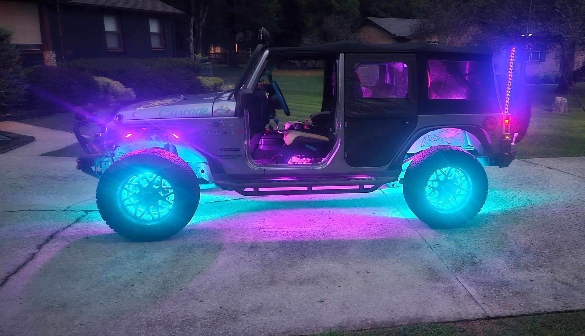 Rock Lights, Wheel Lights and Whip Lights Installed by Red White and Glow in Manchester, TN