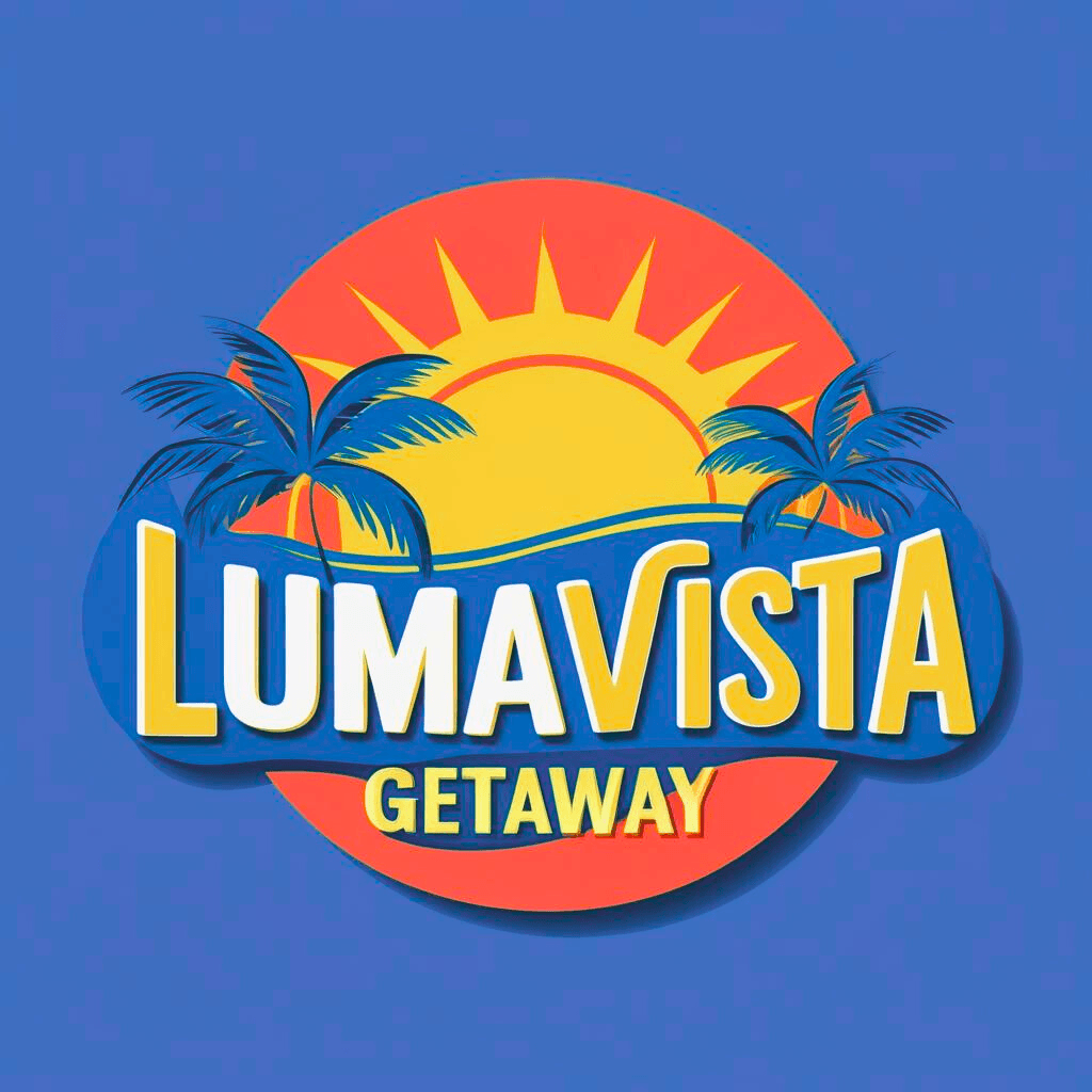 "LumaVista logo featuring a modern, minimalist design with stylized mountain or sun elements, reflecting premium vacation rental experiences. Represents comfort, scenic views, and professional hospitality. Suitable for Airbnb listings, vacation rental branding, and travel-focused marketing materials."