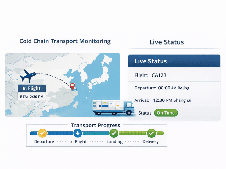 Visual Comparison: Transport Duration with and without Flight Status APIs Visual Comparison: Transport Duration with and without Flight Status APIs