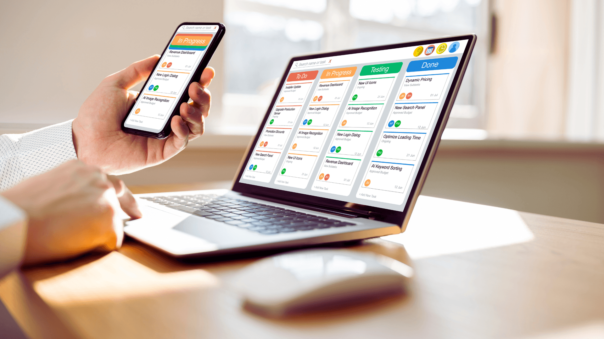 DIGITAL MARKETING new startup project MILLENNIALS Business team hands at work with financial reports and a laptop